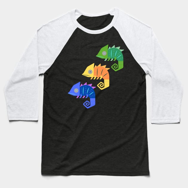 Chameleon Baseball T-Shirt by Cachorro 26